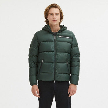 Sleek Dark Green Hooded Winter Jacket